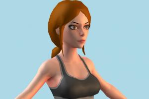 Female Character woman, girl, cartoon, female, people, human, person, character, cute, indie, fitness, lowpoly, sport